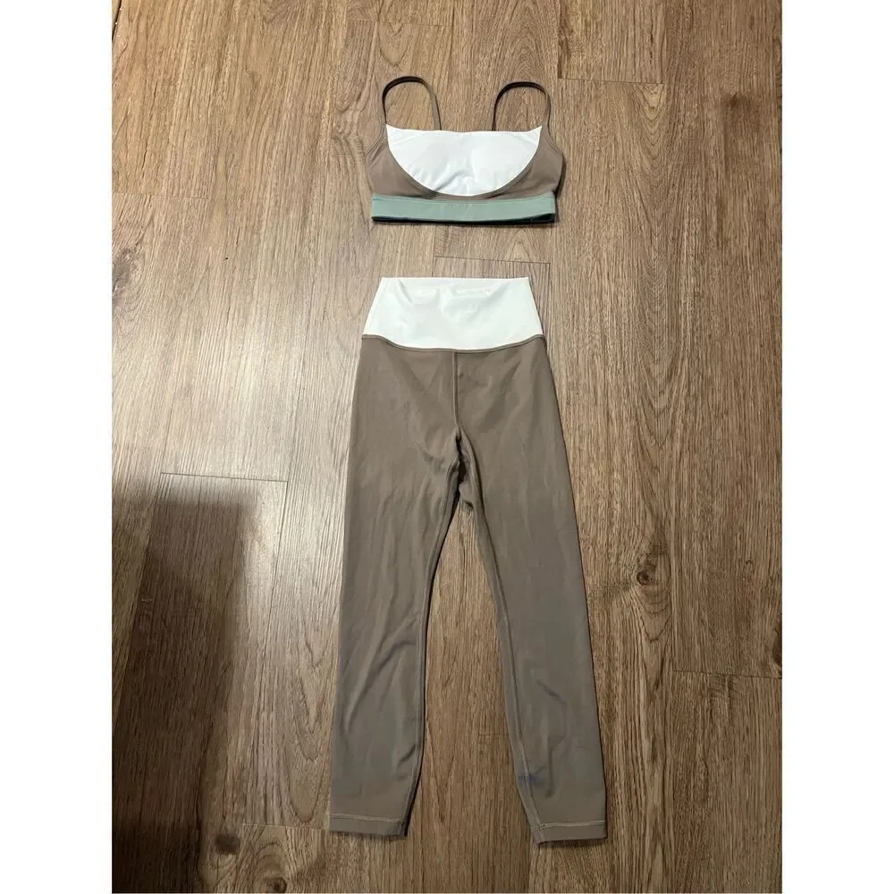 Titika Active Couture TERRENE High waist LEGGING & Bra Set Gym workout Running - Picture 4 of 8